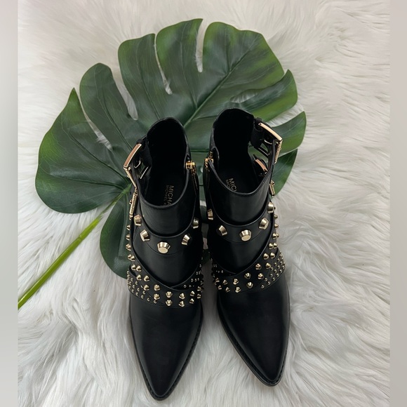 Michael Kors Dover Astor Stud Leather Ankle Boot ✨brand new✨ - Picture 2 of 5